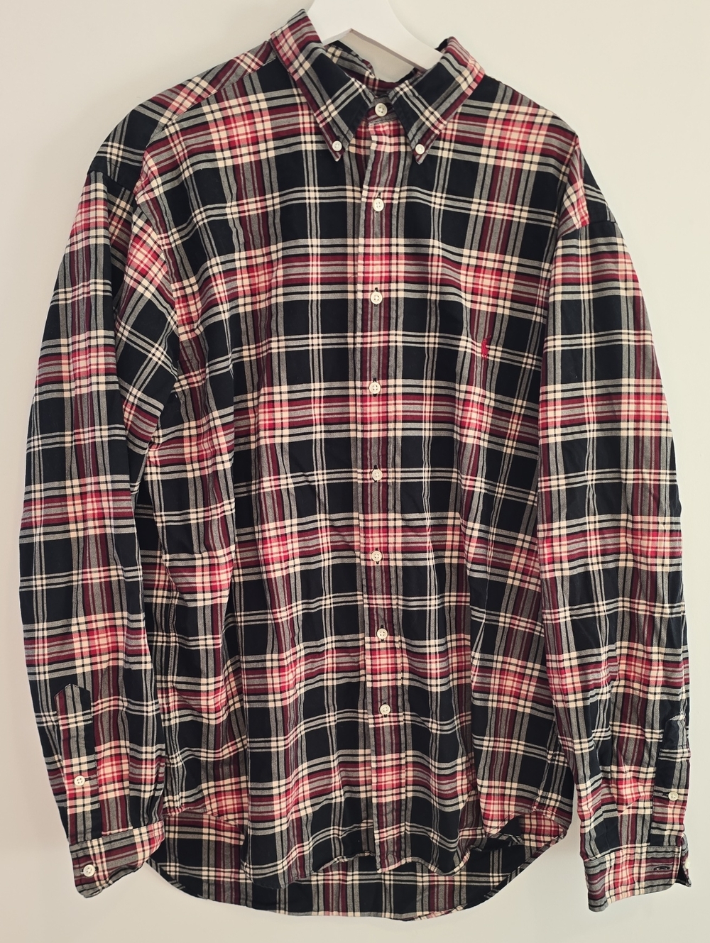 Vintage Mens Plaid Button-Down Ralph Lauren Shirt